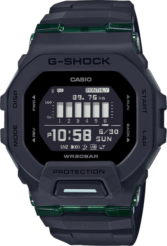 G-Shock G-Squad GBD-200UU-1ER - Digital - Sort - Herreklokker - Resin - Mineral