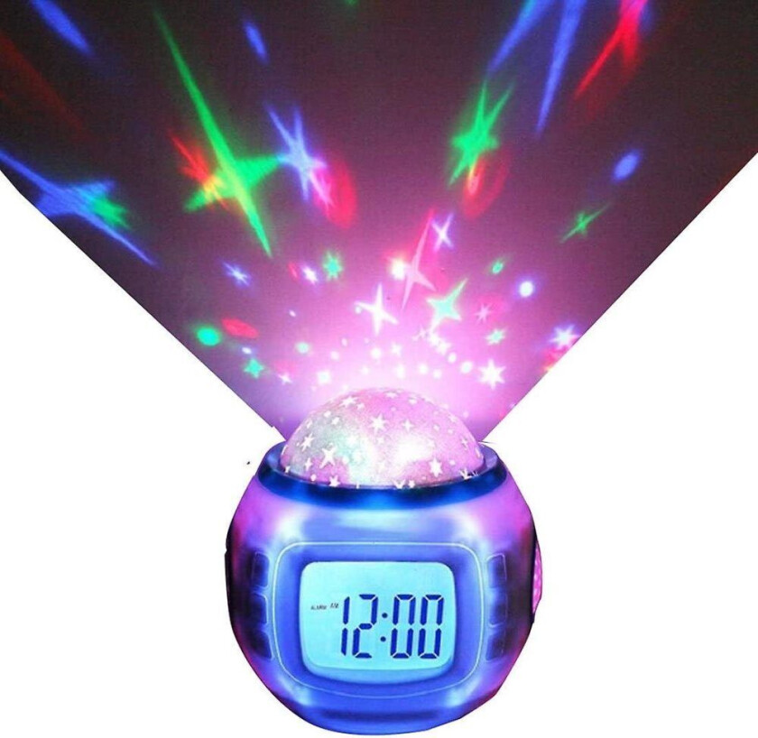 LED Star Projektor Vekkerklokke
