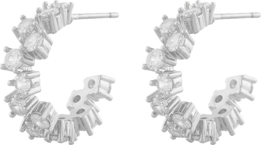 Snö Of Sweden Nuit Oval Ear SIlver/Clear 17mm