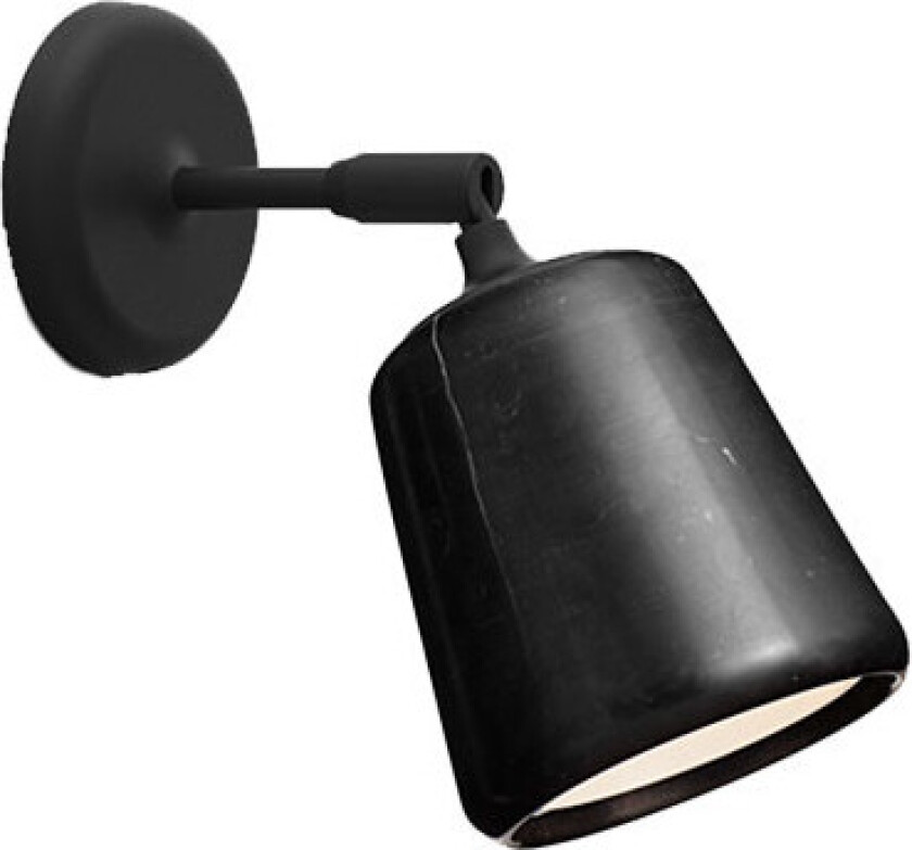 Material vegglampe Black marble