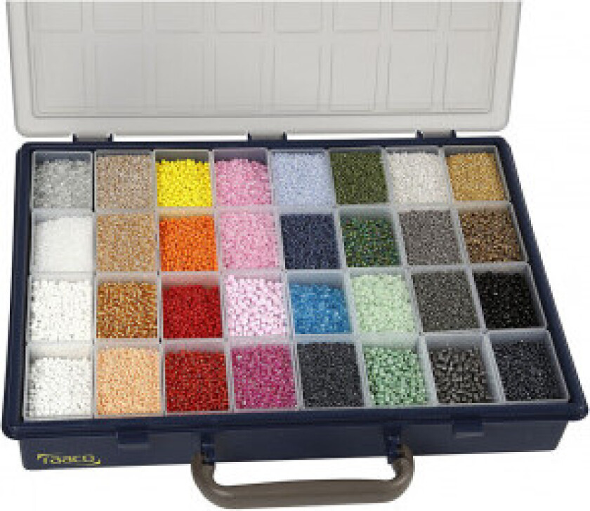 Bilde av Rocaiperler, str. 6/0+8/0+15/0, dia. 1,7+3+4 mm, inkl. Raaco oppbevari
