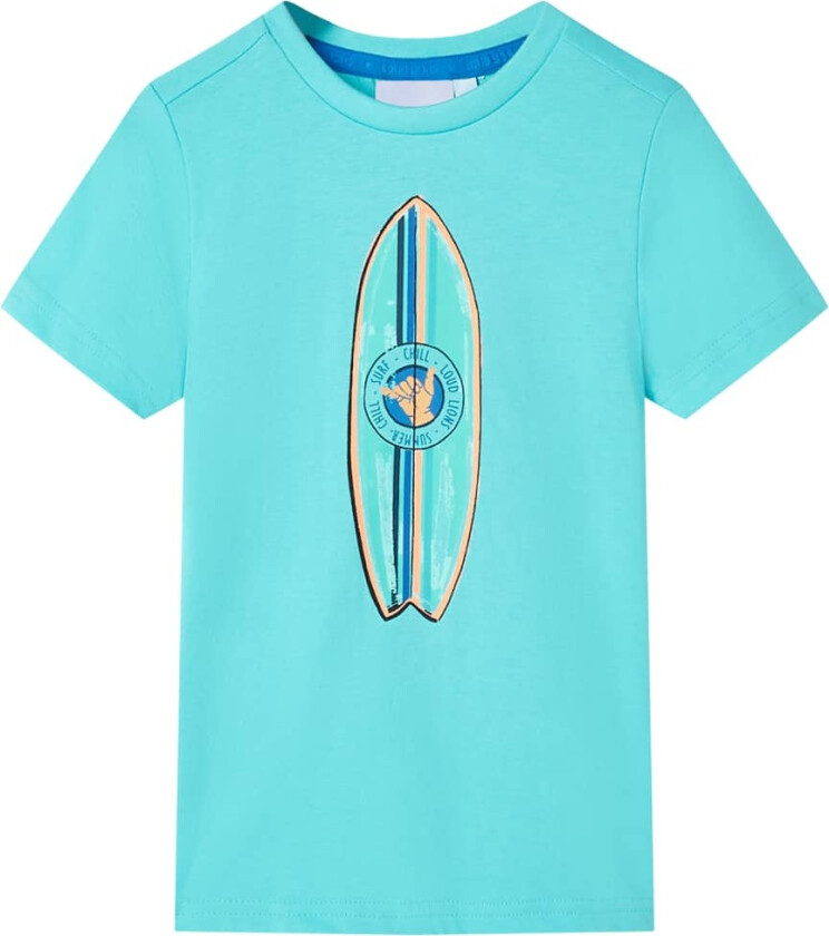 T-skjorte for barn med korte ermer aqua 116