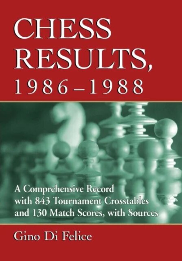 Chess Results, 1986-1988 av Gino Di Felice