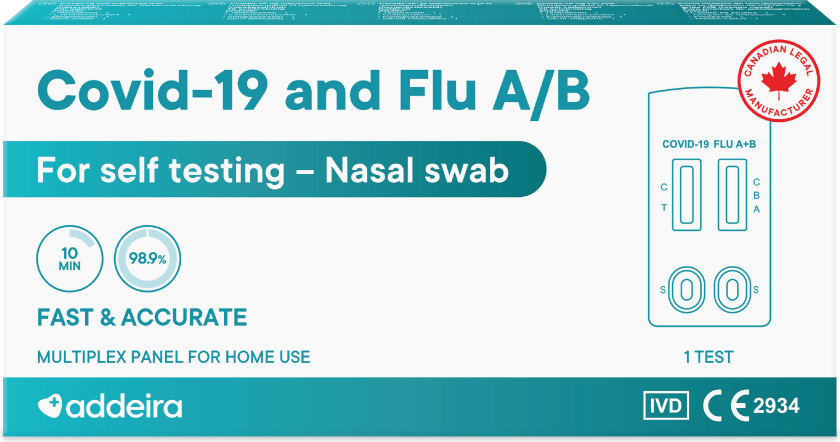Bilde av Covid-19 & Influensa A/B Selvtest, 1 test