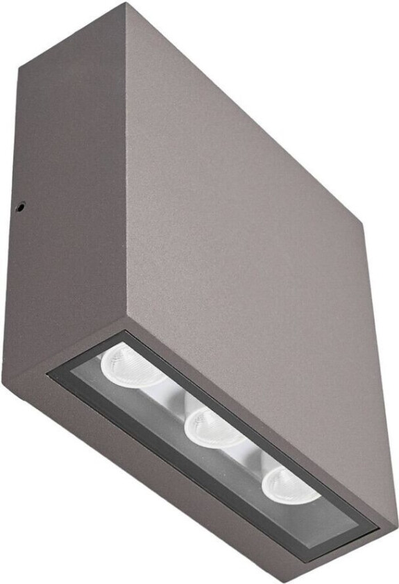 Koksgrå, kantet LED-utevegglampe Trixy