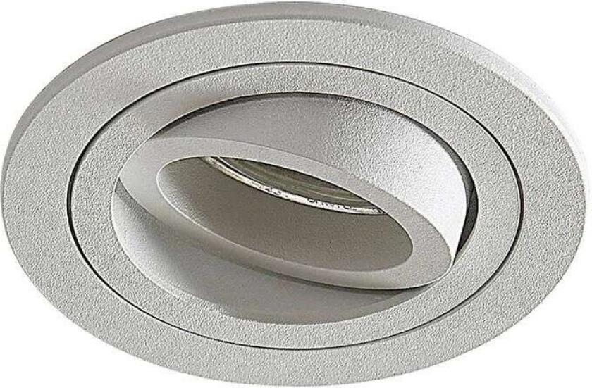 Rund innfelt lampe Enne, hvit