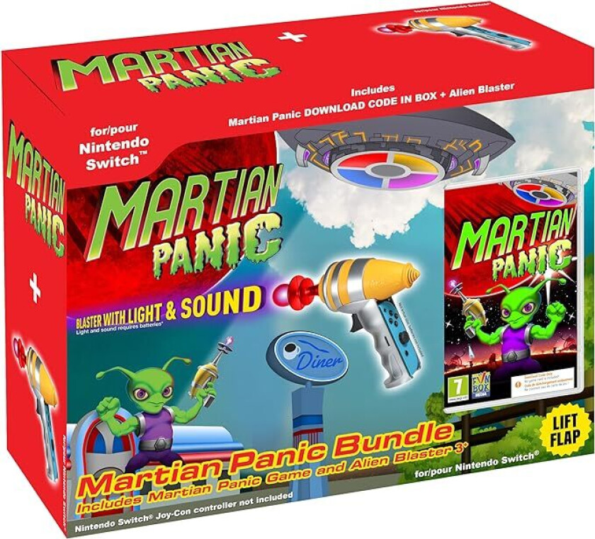 Martian Panic Game and Blaster Gun Bundle
