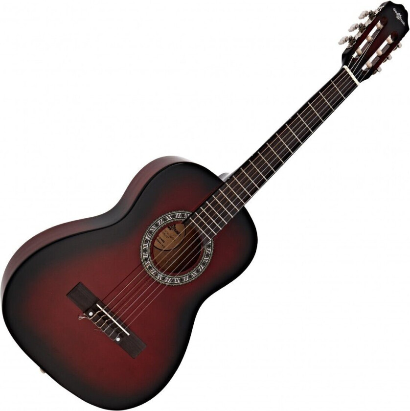 Gear4Music 3/4 Klassisk Gitar Redburst fra Gear4music