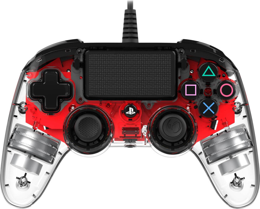 Wired Illuminated Compact Controller Ps4 - Red