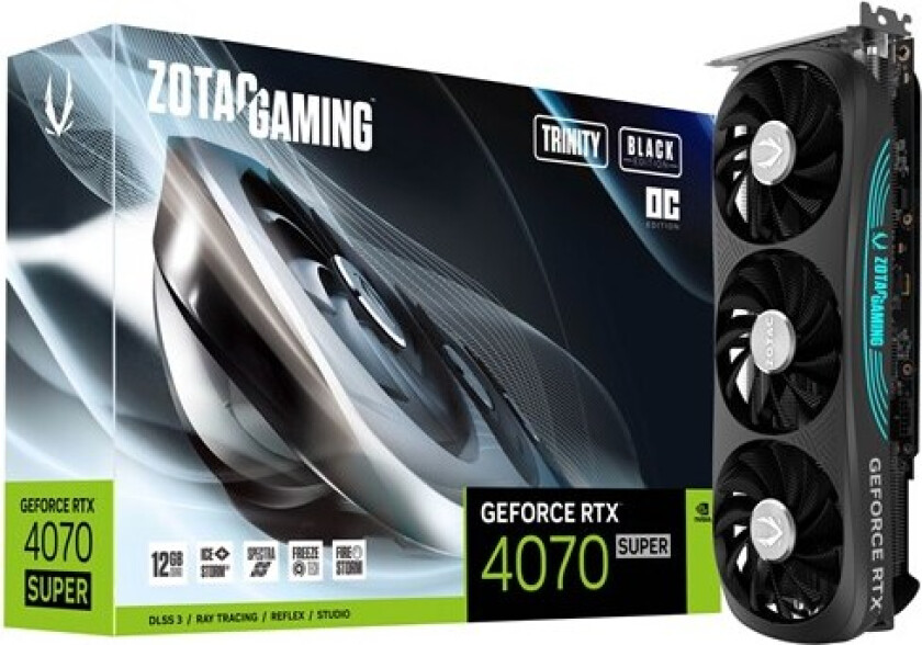 GeForce RTX 4070 SUPER Trinity OC Black - 12GB GDDR6X RAM - Grafikkort