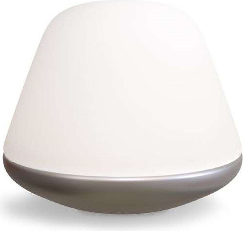 Bloom bordlampe small E27 - Satin sølv/Opal glass