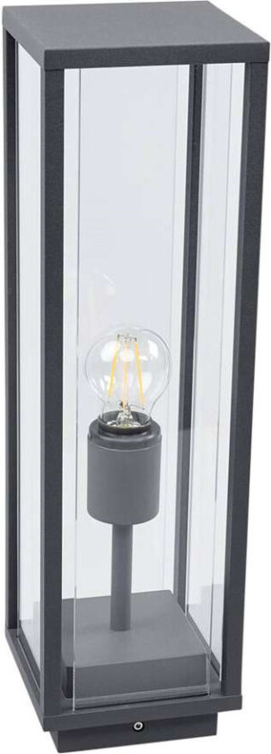 Annalea koksgrå sokkellampe med glass