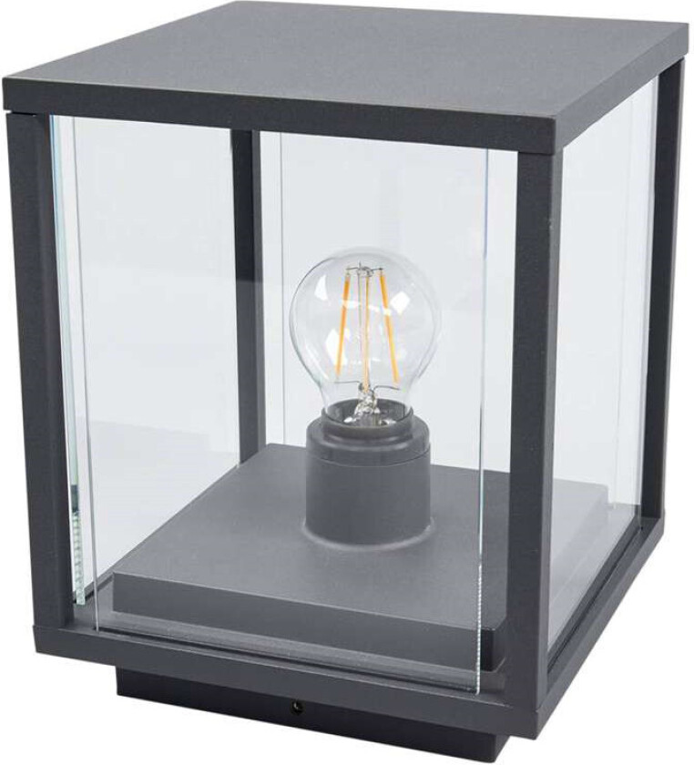 Annalea kantete sokkellampe med glasskiver