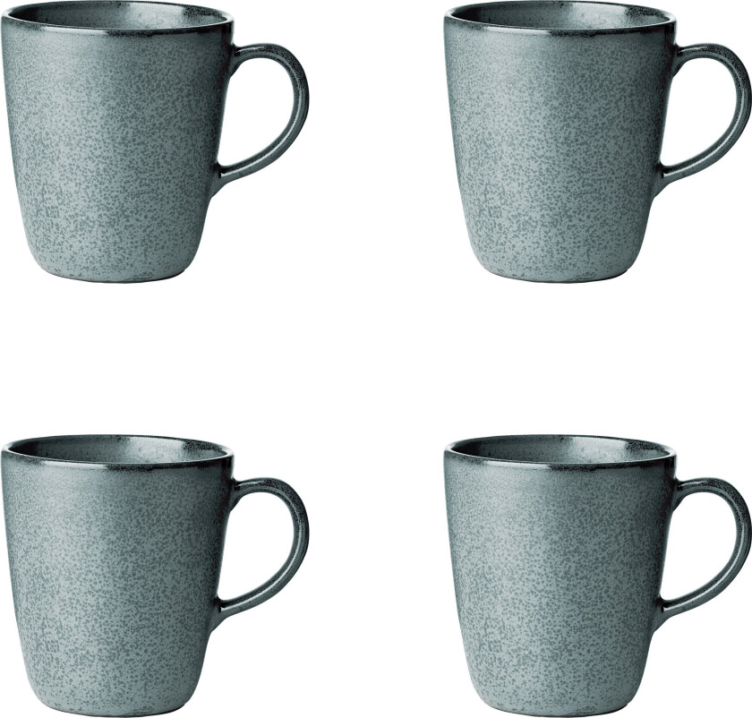 Aida Raw kopp med hank 35 cl 4-stk. Northern green