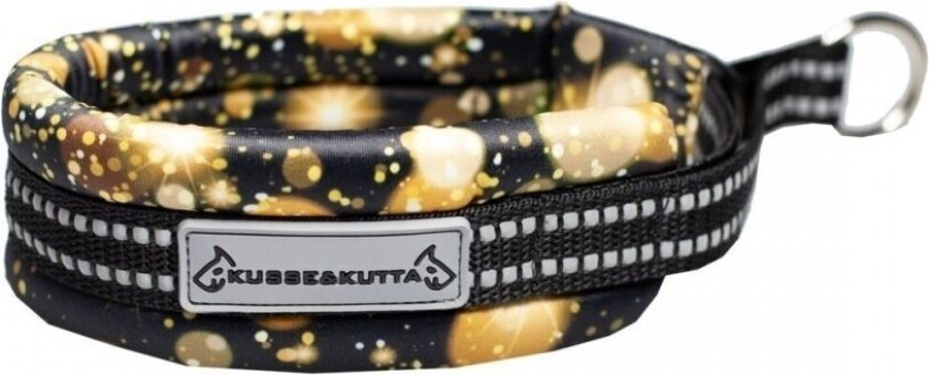 Hundehalsbånd Polstret Svart & Guld (4)