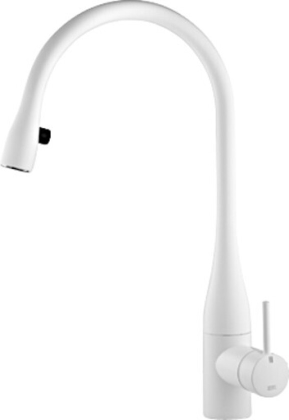 KWC EVE kjøkkenarmatur i matt hvit med uttrekkbar slange