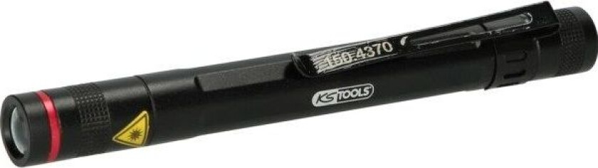 KS Tools 150.4370, Penn-lommelykt, Sort, Aluminium, Knapper, IPX3, -10 - 45 °C