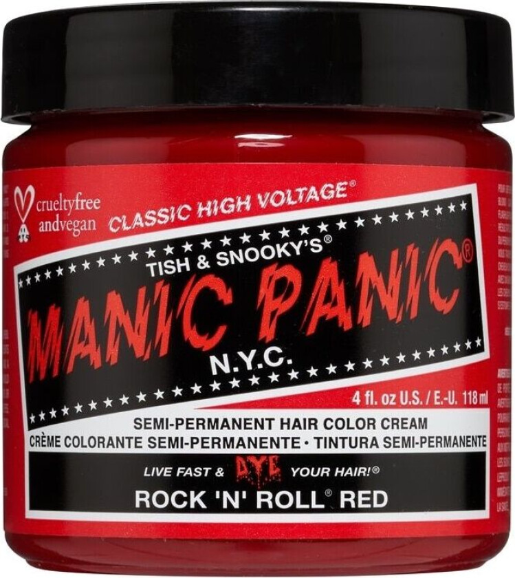 Semi-Permanent Hair Color Cream Rock 'n' Roll Red