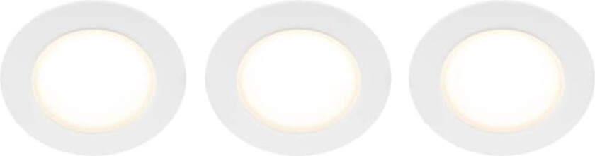 Doris 230V Dimbar downlight spotlight 3000K 400lm IP65 3-pack Vit