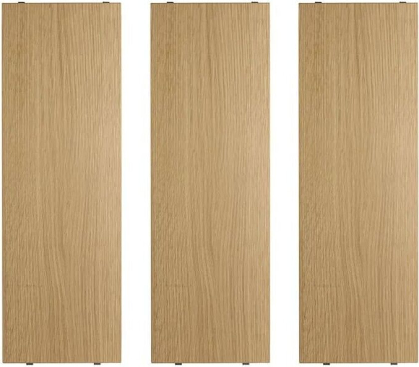 Hylle 58 x 20 cm (3-pakning) Eik