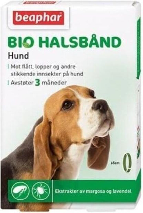 Biohalsbånd flåtthalsbånd til hund 65 cm
