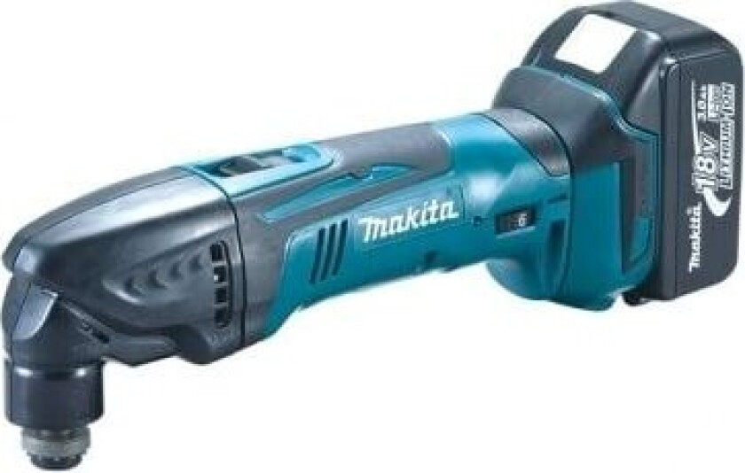 MAKITA MULTI-TOOL 18V LI-ION UTEN BATTERIER OG LADER + TILBEHØR - Uten batteri og opplader