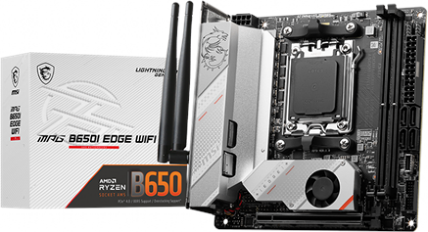 MPG B650I EDGE WIFI Hovedkort - AMD B650 - AMD AM5 socket - DDR5 RAM - Mini-ITX