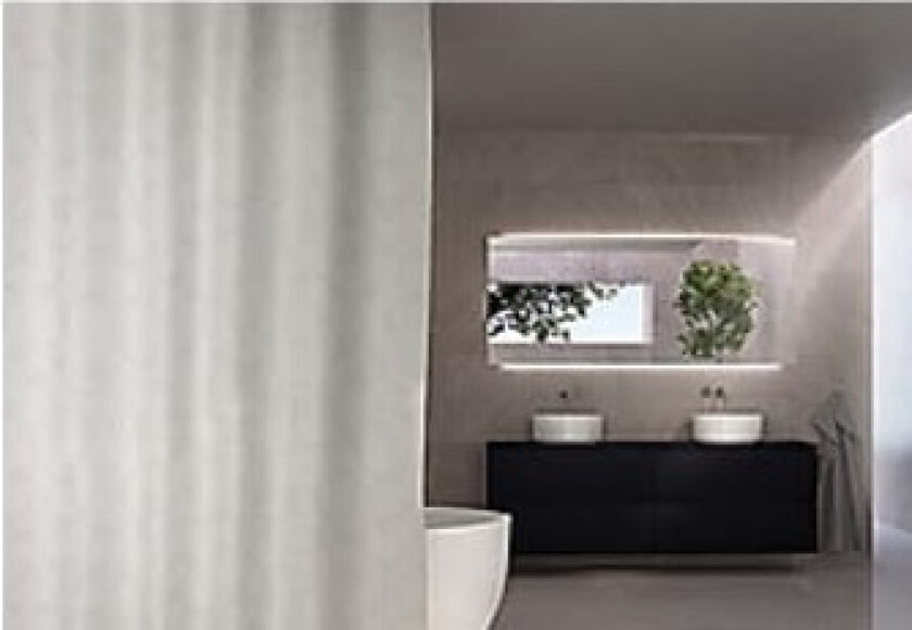 Badeforhæng 120x200 cm - Hilton Hvid 100% polyester