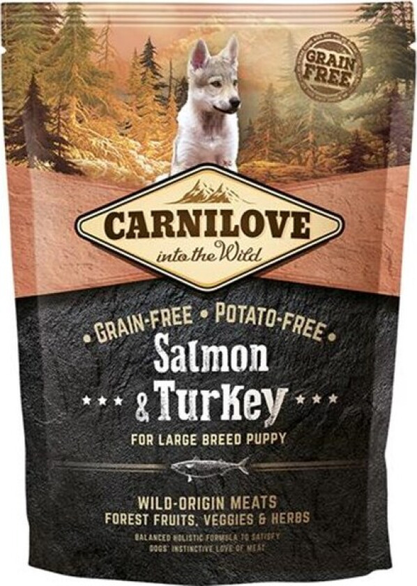 Carnilove laks & kalkun, Puppy Large Breed (1,5 kg)