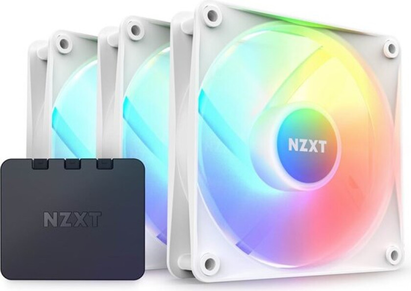 F Series F120 RGB Core Triple Pack - Kabinettvifte - 120 mm - matt hvit (en pakke 3)