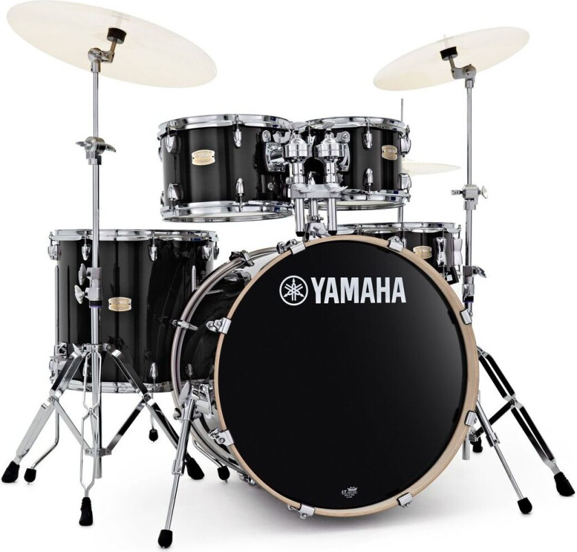 Stage Custom Birch Sbp2f5 Raven Black - 5 Trommer (Shellpack)