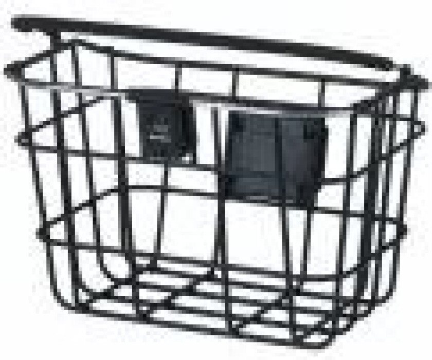 Bremen, Front, Sykkelkurv, Aluminium, Sort, 5 kg, 380 mm