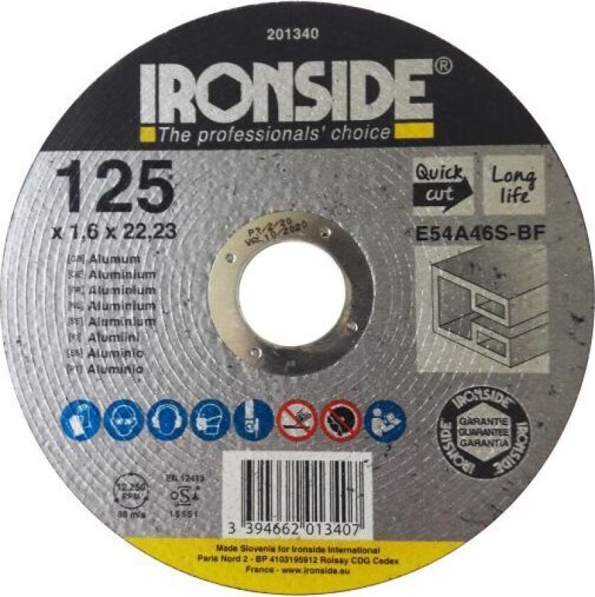 201340 Kappeskive F41, E54A, aluminium