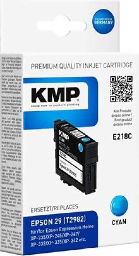 E218C - cyan - ink cartridge (alternative for: Epson 29) - Blekkpatron Blå