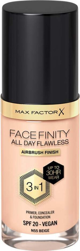 Facefinity All Day Flawless 3-In-1 Foundation #55 Beig