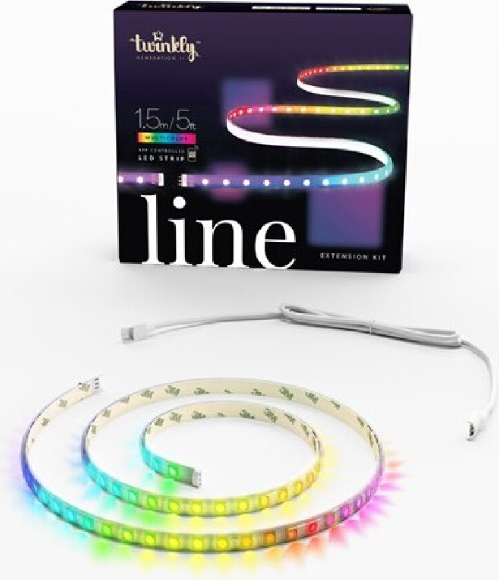 Line magnetisk LED strip forlengelsessett, farget lys, 1,5 meter
