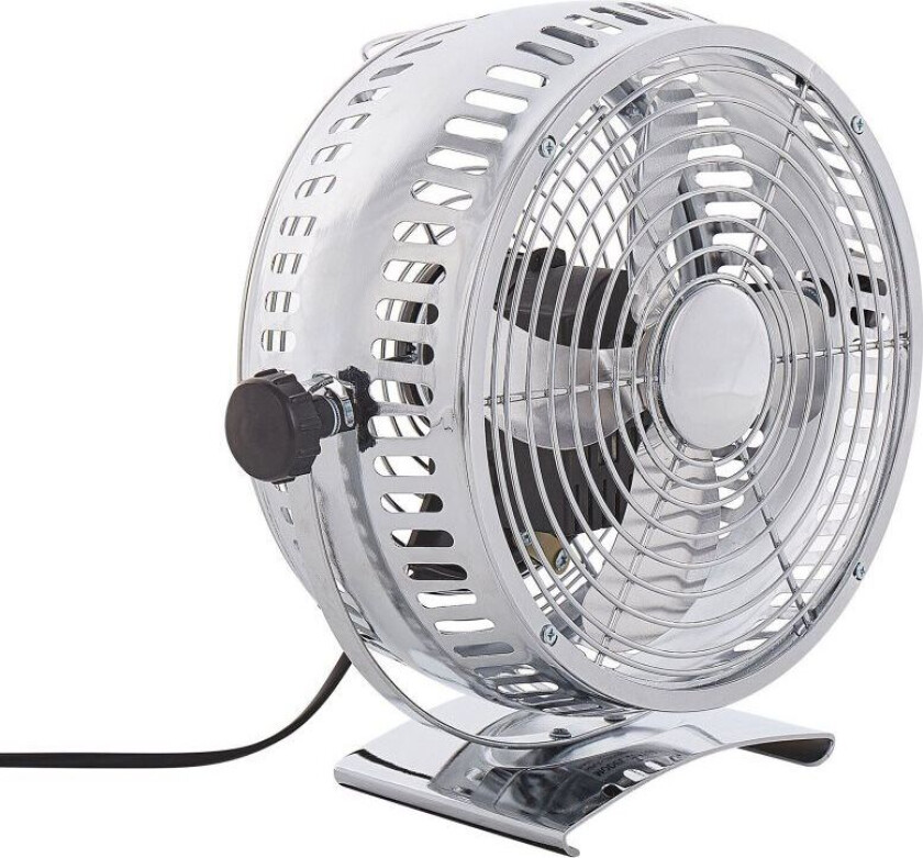 Bordvifte Sølv Metall Jern Hastighetsregulering Bærbar Plug-in 24 cm Justerbar Hjemmetilbehør Ventilator