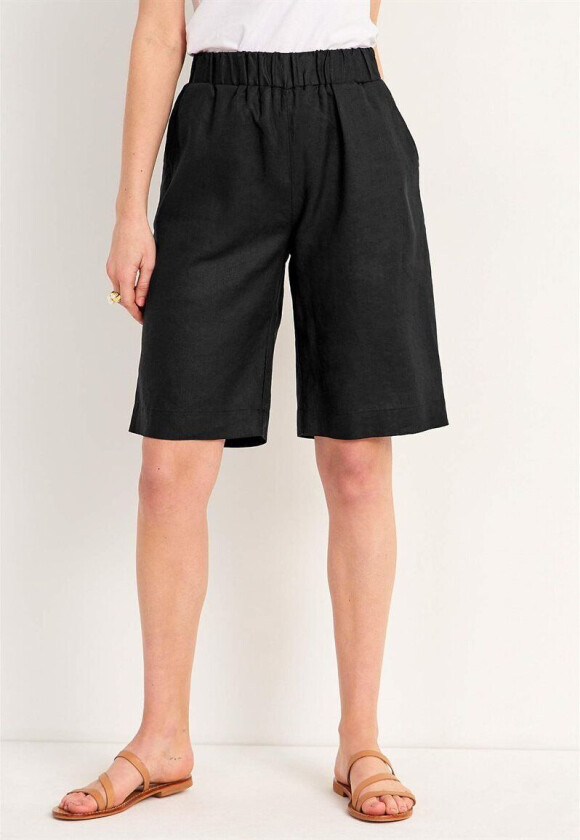 Shorts Premium i lin med strikk i midjen Lo Female