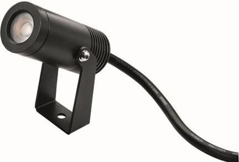 Hovden Micro, utendørs spot, 4W, 3000K, 250 lumen, IP67, grafitt
