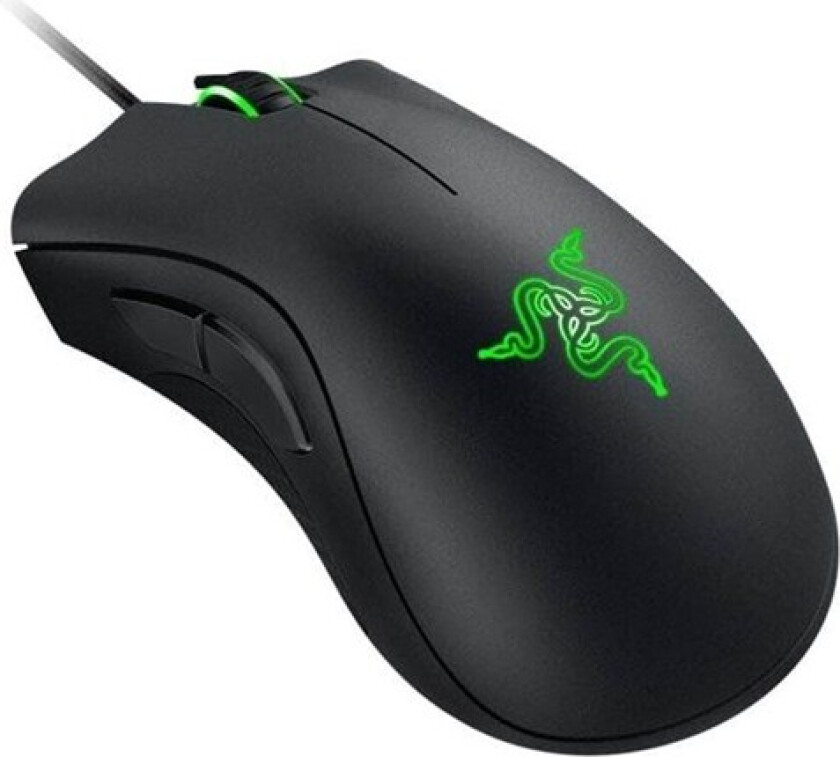 DeathAdder Essential - Black - Gaming mus - Optisk - 5 - Svart med grønt lys
