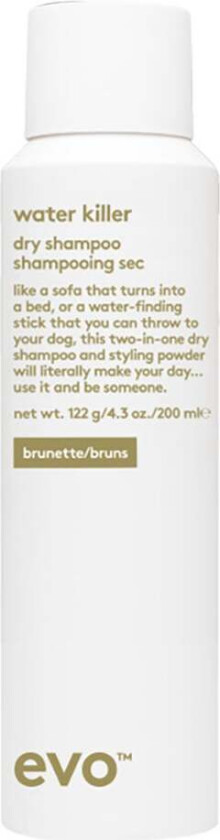 Water Killer Dry Shampoo Brunette, 200 ml Tørrsjampo