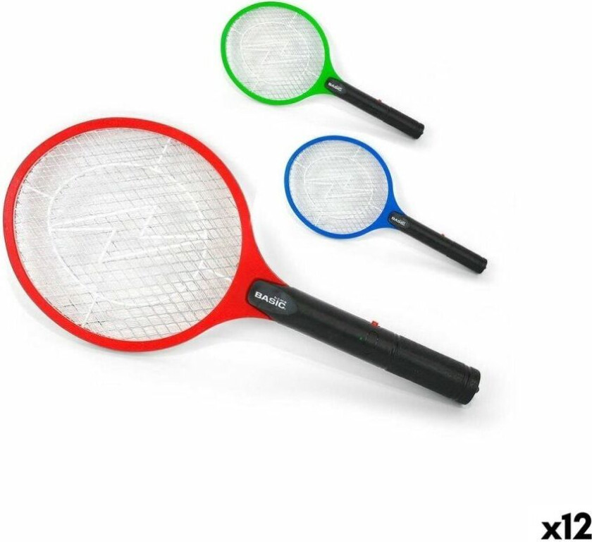 Elektrisk insektsmekker Basic Home Racket 22 x 51 cm (12 kvantitet)