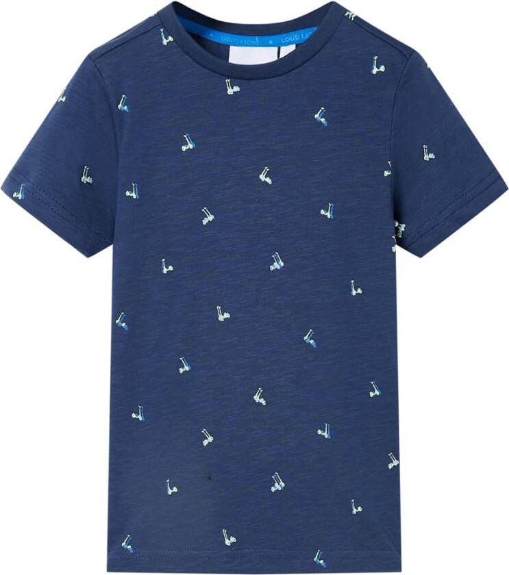 T-skjorte for barn mørkeblå 128