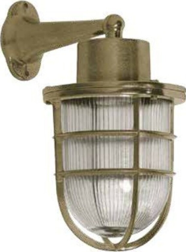 636 Vegglampe med stabil glassstøpt messing IP64