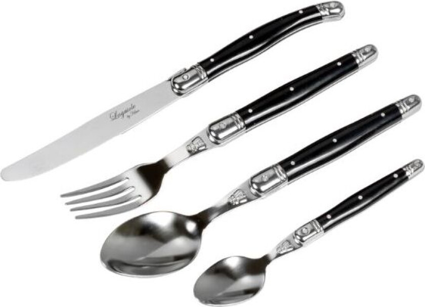Laguiole By Hâws Bestikksett 24 Deler Sort Abs