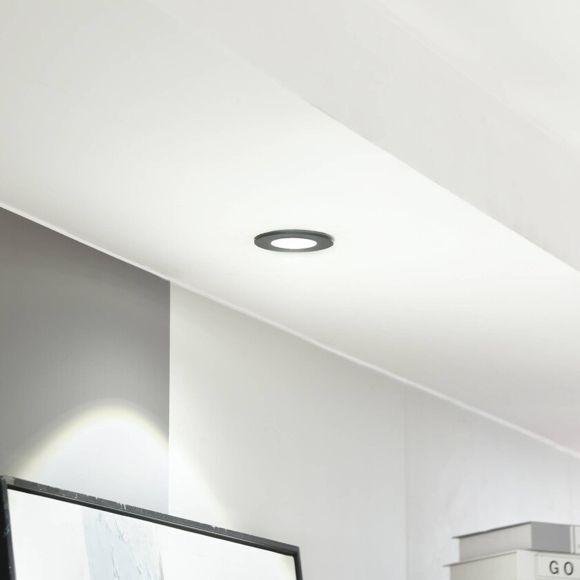 LED-downlight Lirin, svart, 4 000 K