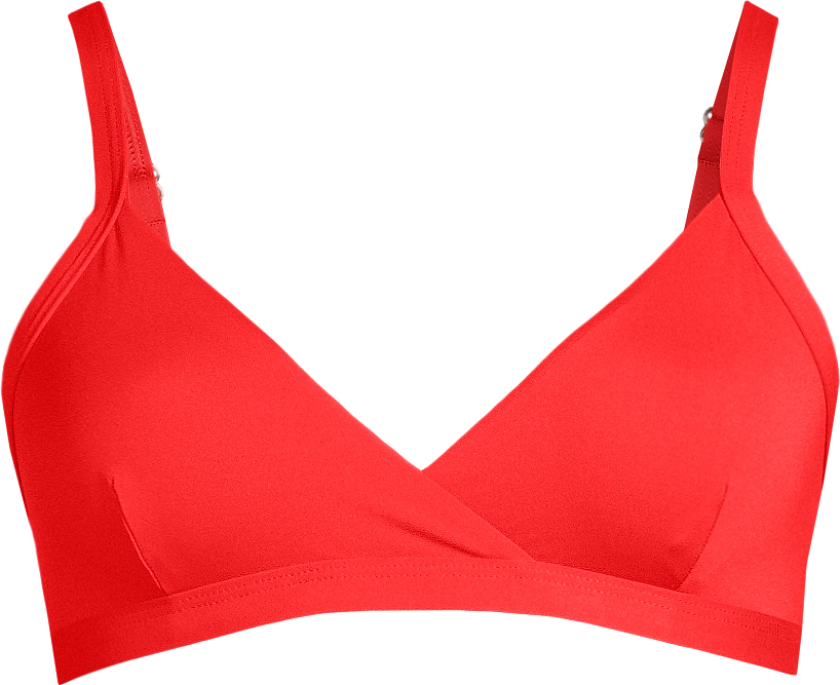 Women's Overlap Bikini Top Summer Red 42, Summer Red