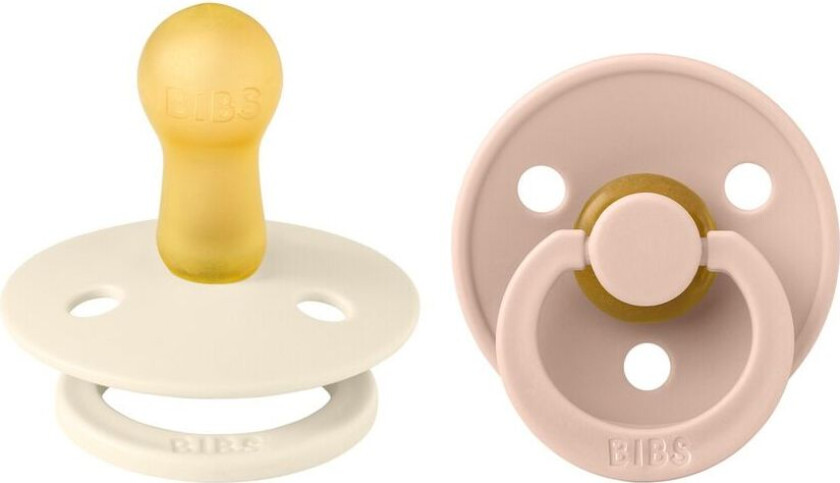 Pacifier Colour Latex Ivory/Blush Size 2 2pcs