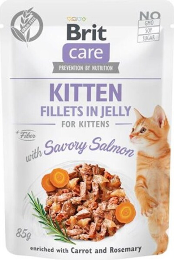 Brit Care Cat Jelly Kitten lax filé i gelé 85 g