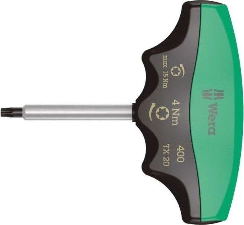 400 TX, Momentnøkkel (slipper), Mekanisk, 3/8", 4 - 4 Nm, Sort, Grønn, 15 cm